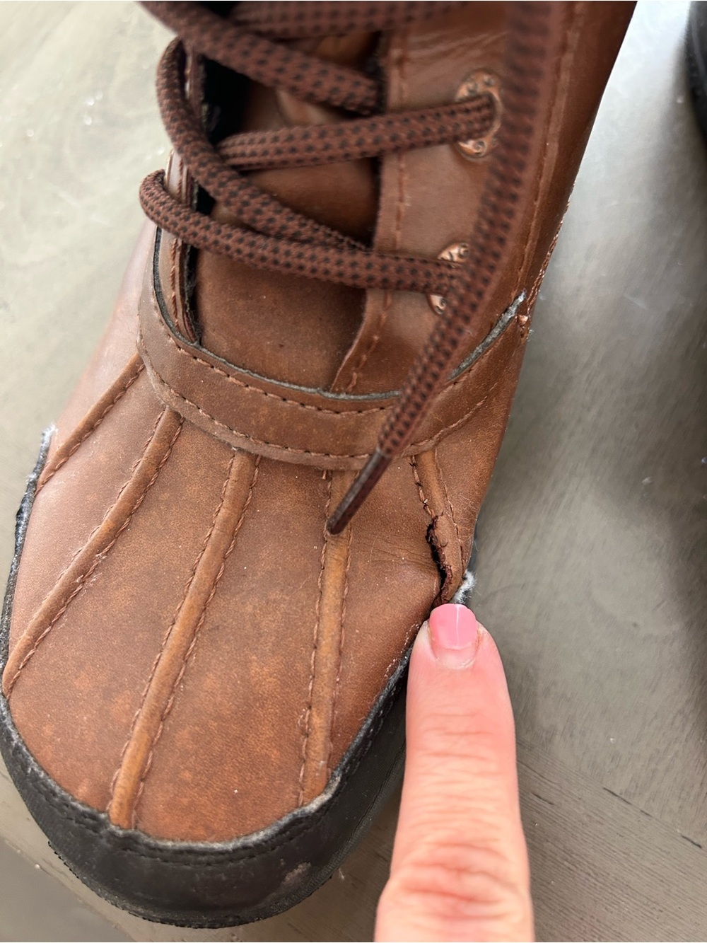 UGG Chestnut Brown Lace-Up Shearling-Trim Boot - Picture 4 of 11